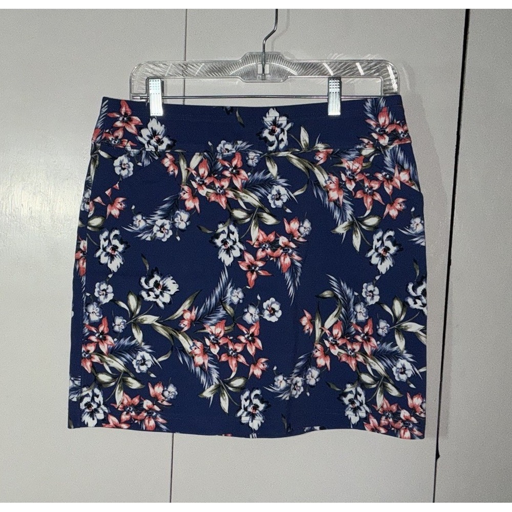 Mario Serrani Italy Skort Women Medium Stretch Floral Pockets Travel 15x12x17